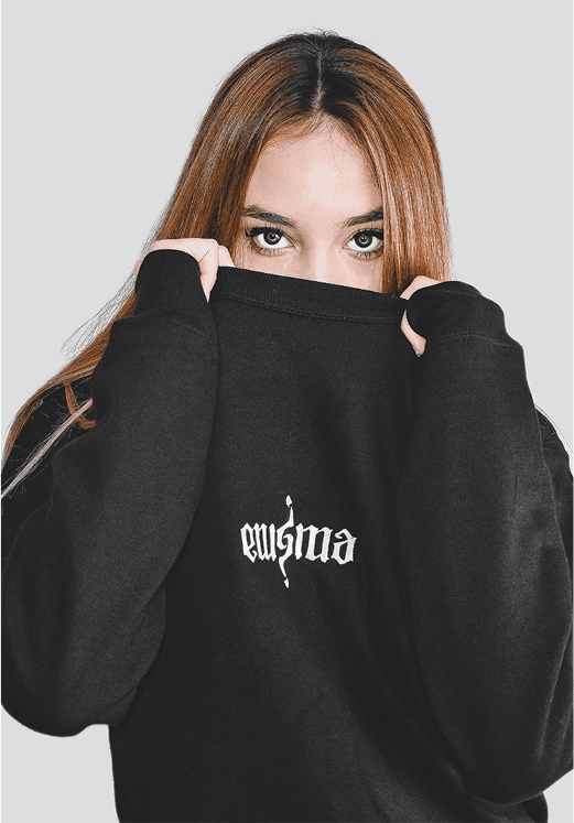 Hoodie Raven avec Design noir